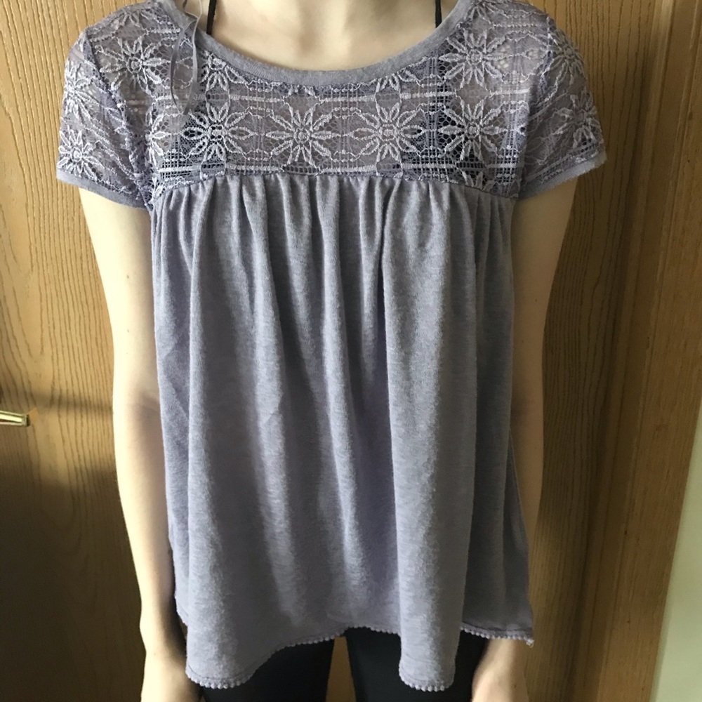 Purple tee with cute detailing